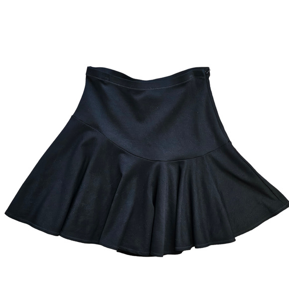 Cabi black ponti skirt with flared asymmetrical peplum size 10 - Picture 2 of 10